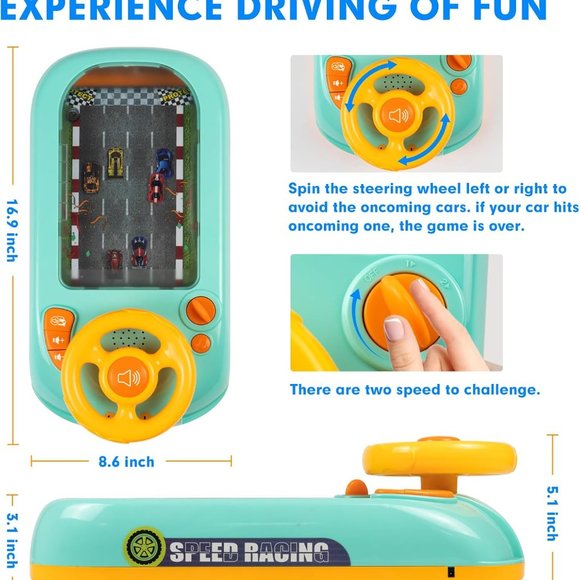 Educational Interactive Simulate Table Car Racing Adventure Game Kids Steering - Picture 3 of 12